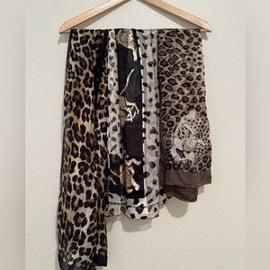 Leopard Print Fashion Scarves Bundle (3)